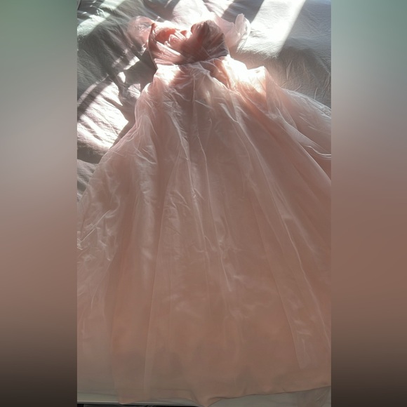 custom made bridesmaid dress pink maxi - Picture 2 of 11